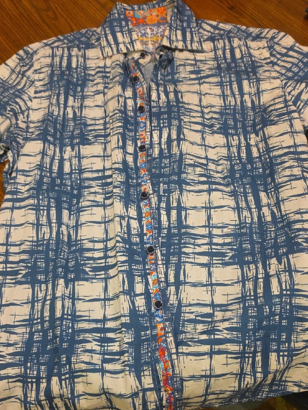 Men's Robert Graham Casual Button-Up Shirt - Blue Multi - Picture 4 of 4